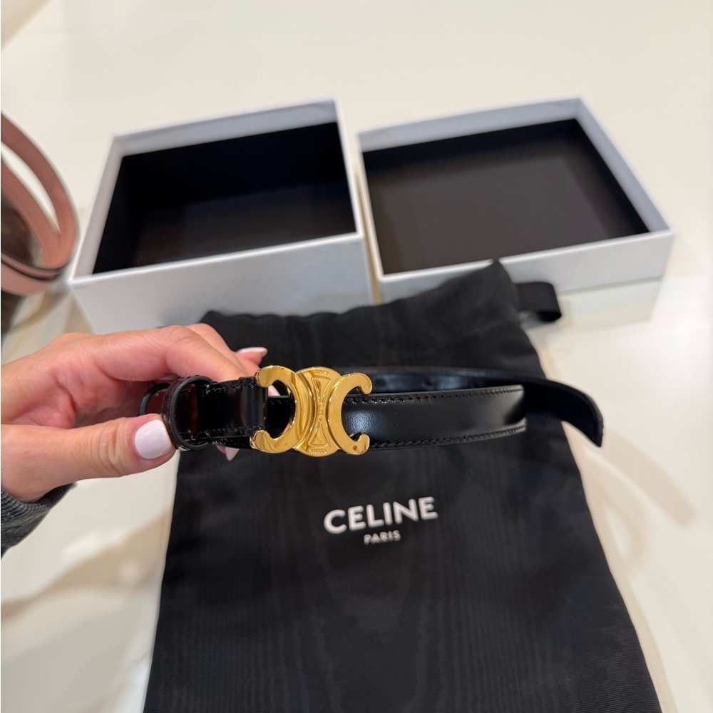 Celine 18mm Triomphe Belt Size 65